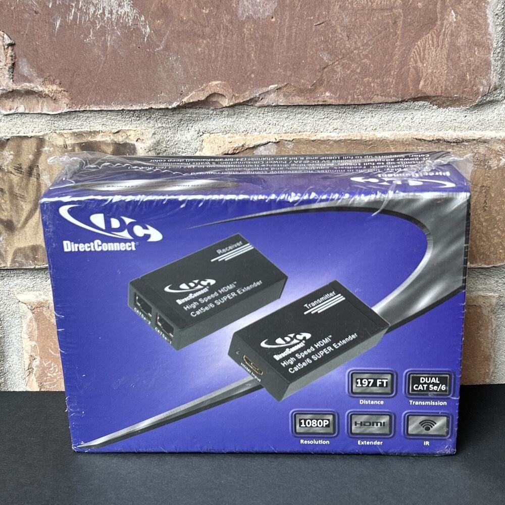 Direct Connect - DCC5DHXIR - HDMI Dual CAT5e/CAT6 Extender With IR New sealed